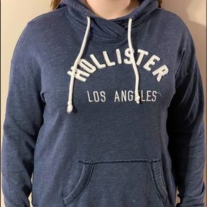Hollister blue hoodie with thumb holes